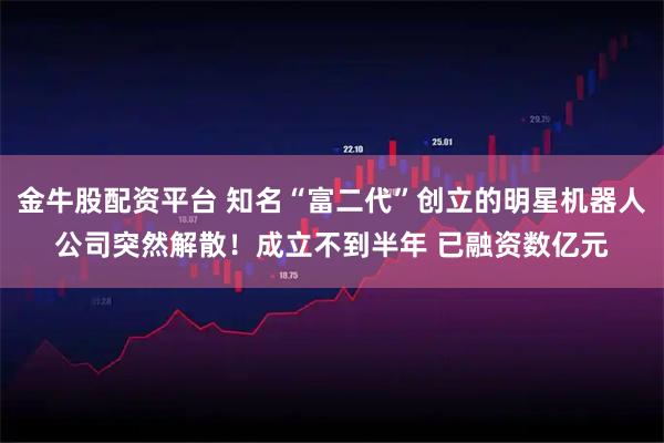 金牛股配资平台 知名“富二代”创立的明星机器人公司突然解散！成立不到半年 已融资数亿元