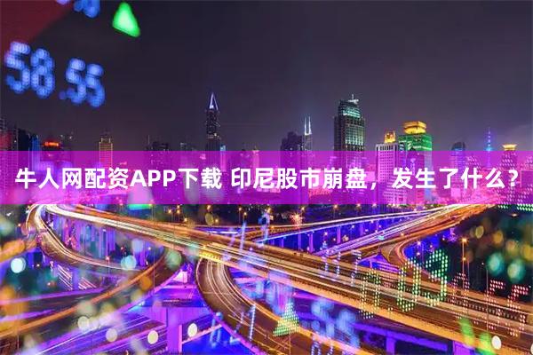 牛人网配资APP下载 印尼股市崩盘，发生了什么？