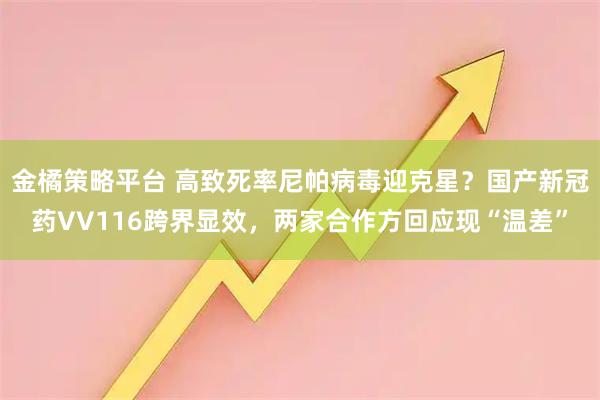 金橘策略平台 高致死率尼帕病毒迎克星？国产新冠药VV116跨界显效，两家合作方回应现“温差”